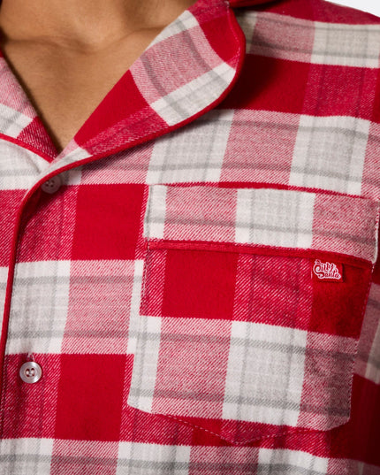 Large Red Flannel Christmas Pajamas for Family