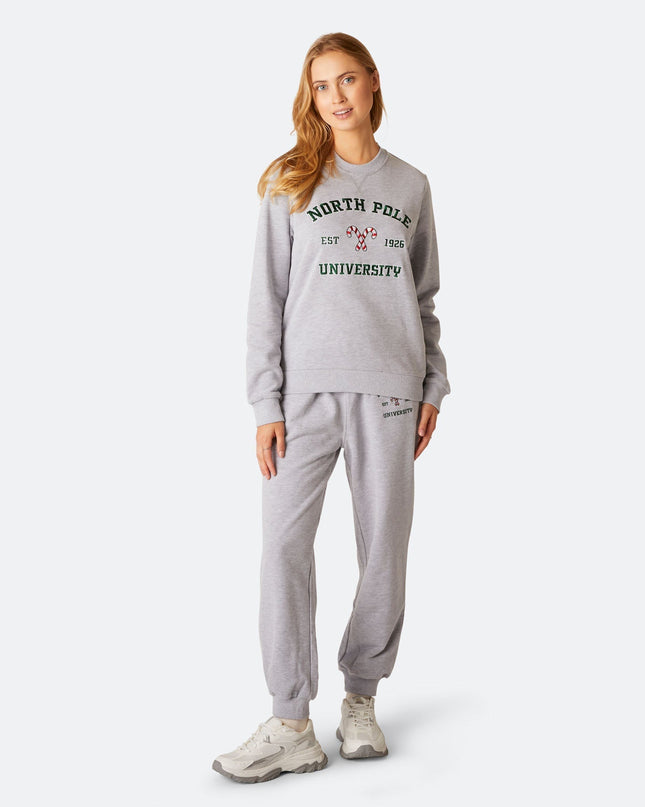 Weihnachts-Sweatshirt-Set der North Pole University für Damen