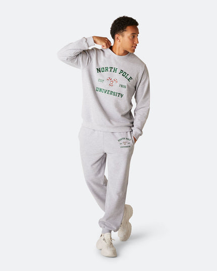 Weihnachts-Sweatshirt-Set der North Pole University für Herren