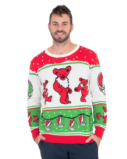 Grateful Dead Dancing Bears Ugly Christmas Sweater