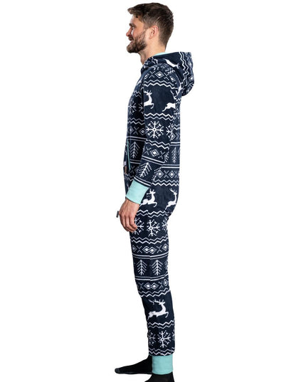 Hässlicher Weihnachtspullover Fair Isle Erwachsenen-Einteiler Pyjama
