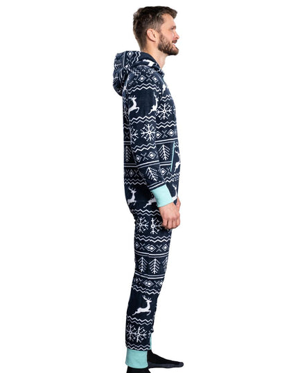 Hässlicher Weihnachtspullover Fair Isle Erwachsenen-Einteiler Pyjama