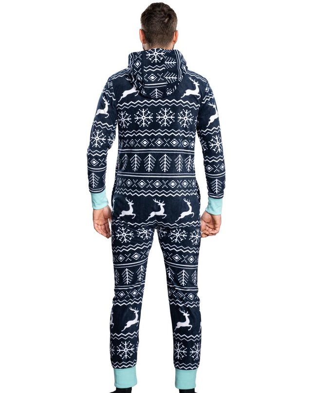 Hässlicher Weihnachtspullover Fair Isle Erwachsenen-Einteiler Pyjama