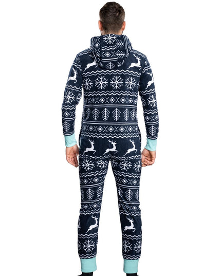 Hässlicher Weihnachtspullover Fair Isle Erwachsenen-Einteiler Pyjama