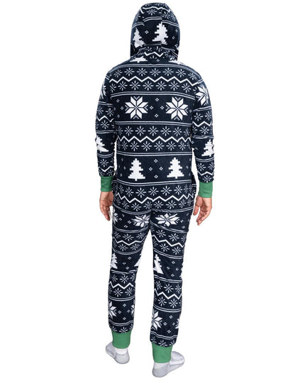 Hässlicher Weihnachtspullover Fair Isle Erwachsenen-Einteiler Pyjama