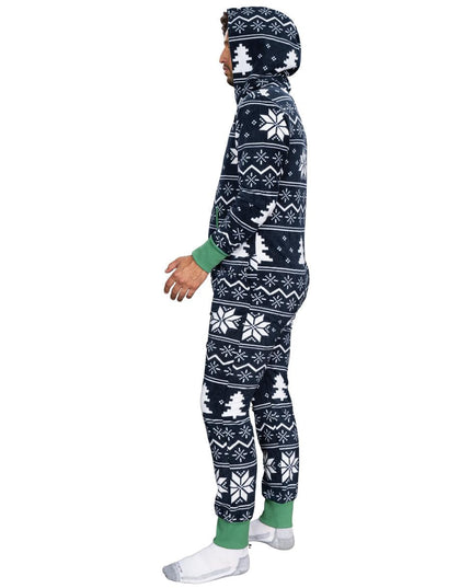 Hässlicher Weihnachtspullover Fair Isle Erwachsenen-Einteiler Pyjama