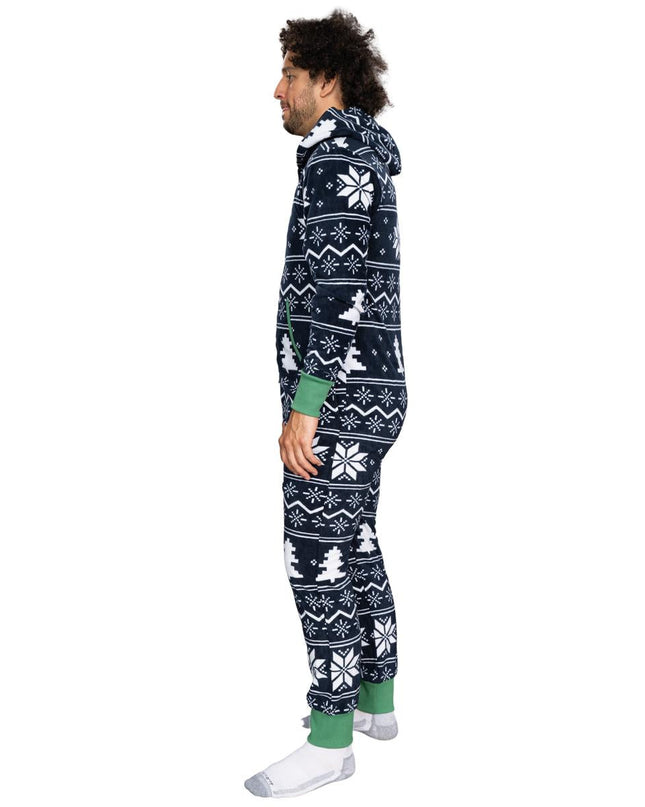 Hässlicher Weihnachtspullover Fair Isle Erwachsenen-Einteiler Pyjama