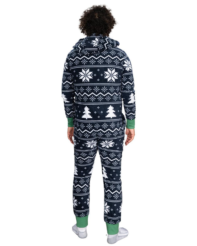 Hässlicher Weihnachtspullover Fair Isle Erwachsenen-Einteiler Pyjama