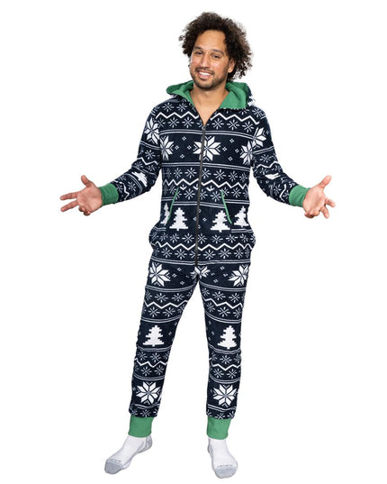 Hässlicher Weihnachtspullover Fair Isle Erwachsenen-Einteiler Pyjama