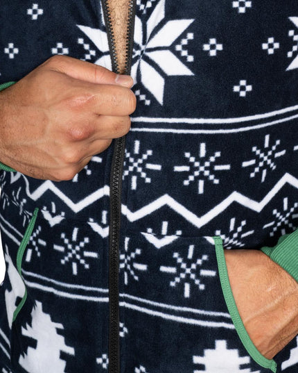 Hässlicher Weihnachtspullover Fair Isle Erwachsenen-Einteiler Pyjama