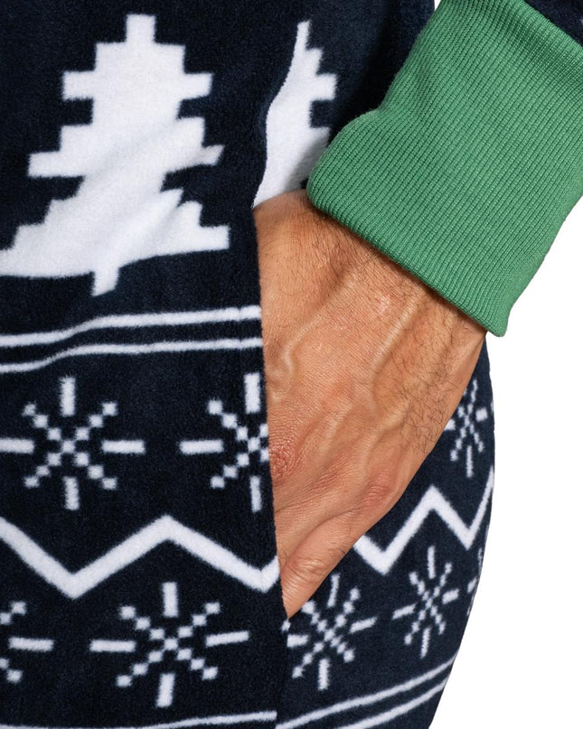 Hässlicher Weihnachtspullover Fair Isle Erwachsenen-Einteiler Pyjama