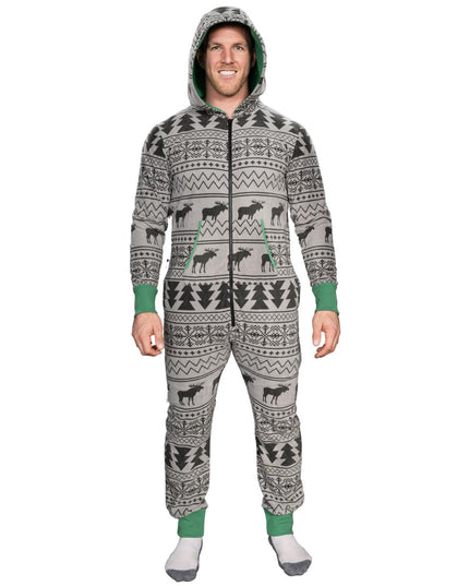 Hässlicher Weihnachtspullover Fair Isle Erwachsenen-Einteiler Pyjama