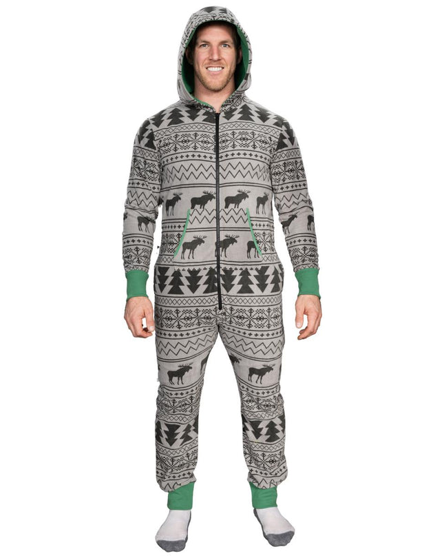 Hässlicher Weihnachtspullover Fair Isle Erwachsenen-Einteiler Pyjama