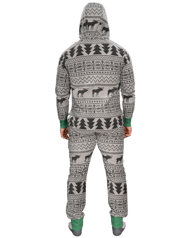 Hässlicher Weihnachtspullover Fair Isle Erwachsenen-Einteiler Pyjama