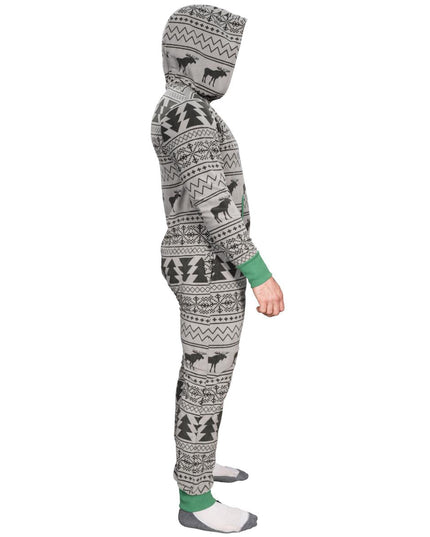 Hässlicher Weihnachtspullover Fair Isle Erwachsenen-Einteiler Pyjama