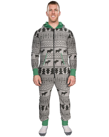 Hässlicher Weihnachtspullover Fair Isle Erwachsenen-Einteiler Pyjama