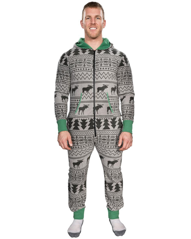 Hässlicher Weihnachtspullover Fair Isle Erwachsenen-Einteiler Pyjama