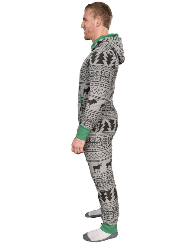 Hässlicher Weihnachtspullover Fair Isle Erwachsenen-Einteiler Pyjama