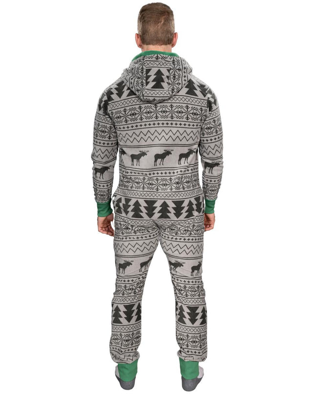 Hässlicher Weihnachtspullover Fair Isle Erwachsenen-Einteiler Pyjama