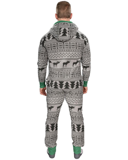 Hässlicher Weihnachtspullover Fair Isle Erwachsenen-Einteiler Pyjama