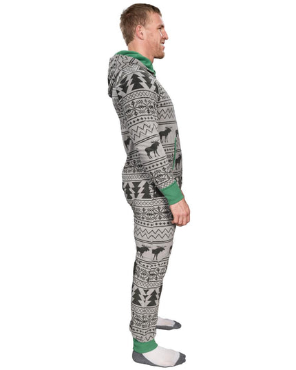 Hässlicher Weihnachtspullover Fair Isle Erwachsenen-Einteiler Pyjama