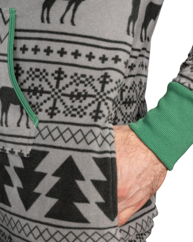 Hässlicher Weihnachtspullover Fair Isle Erwachsenen-Einteiler Pyjama