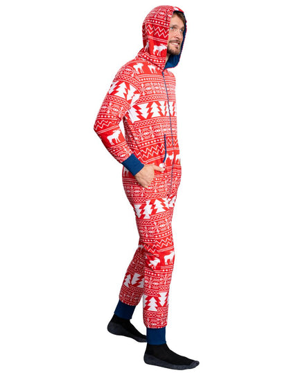 Hässlicher Weihnachtspullover Fair Isle Erwachsenen-Einteiler Pyjama