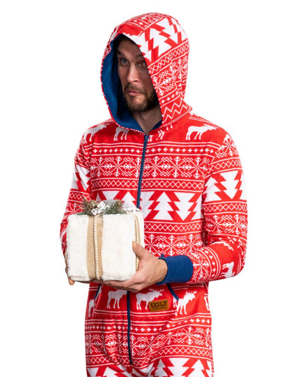 Hässlicher Weihnachtspullover Fair Isle Erwachsenen-Einteiler Pyjama