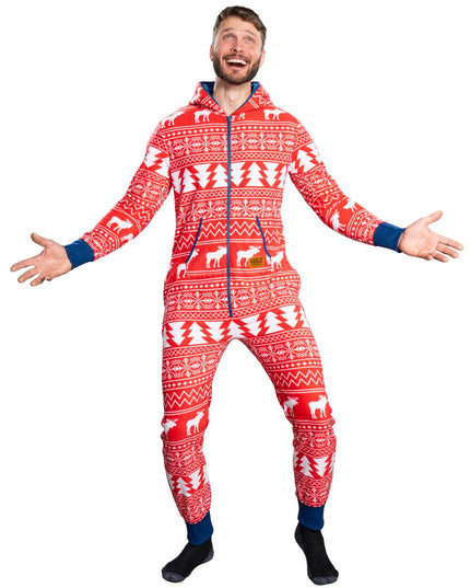 Hässlicher Weihnachtspullover Fair Isle Erwachsenen-Einteiler Pyjama