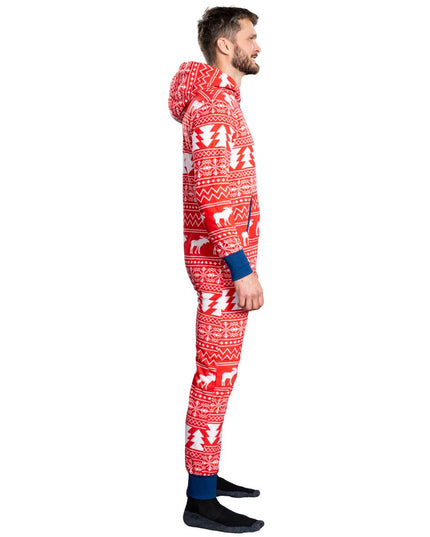 Hässlicher Weihnachtspullover Fair Isle Erwachsenen-Einteiler Pyjama