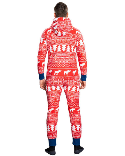 Hässlicher Weihnachtspullover Fair Isle Erwachsenen-Einteiler Pyjama