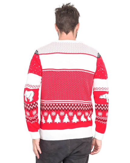 Coca-Cola Weihnachtspullover mit Eisbären- und Baummotiven für Herren