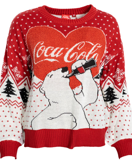 Women's Coca-Cola Polar Bear Love Ugly Christmas Sweater
