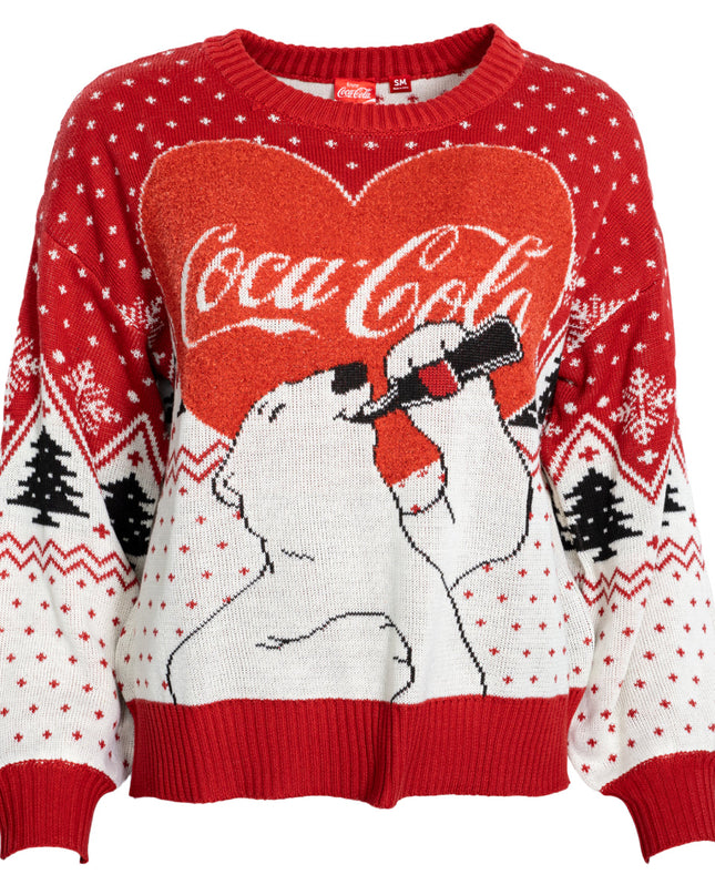 Women's Coca-Cola Polar Bear Love Ugly Christmas Sweater