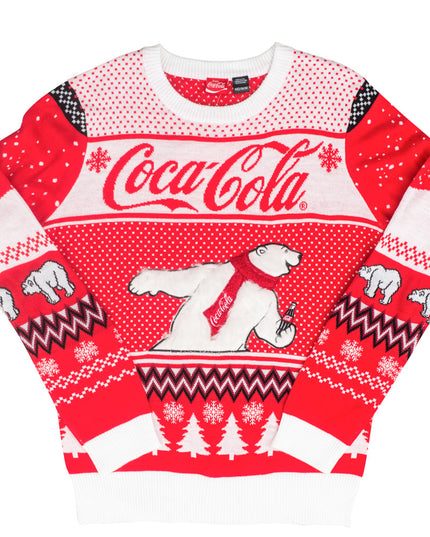 Coca-Cola Weihnachtspullover mit Eisbären- und Baummotiven für Herren