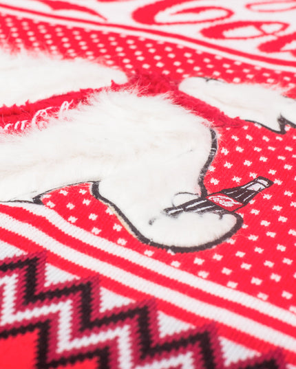 Coca-Cola Weihnachtspullover mit Eisbären- und Baummotiven für Herren
