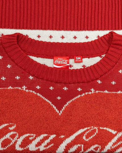 Coca-Cola Herz-Eisbär-Damen-Weihnachtspullover