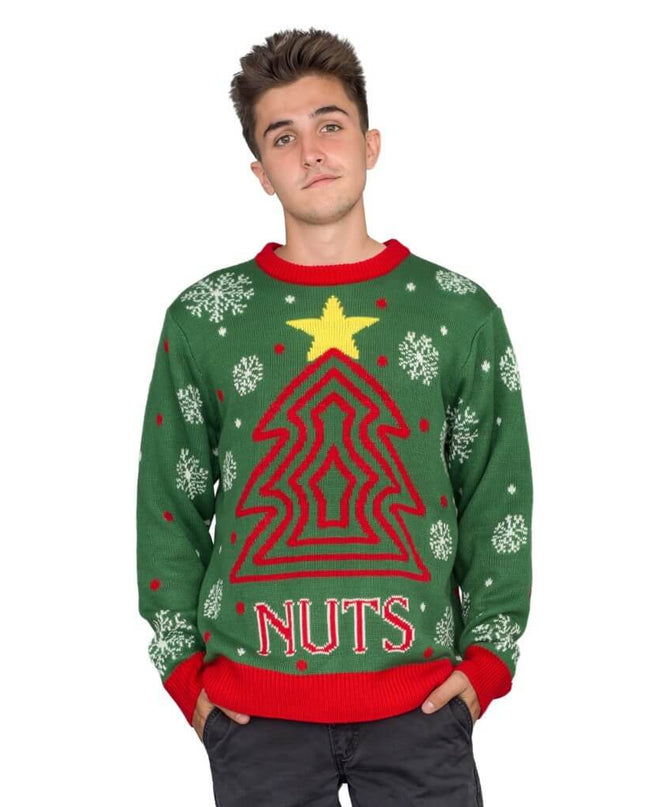 Chest and Nuts Snowflakes Ugly Christmas Sweater