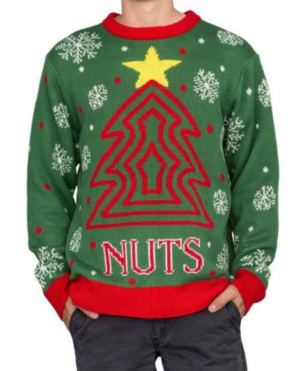 Chest and Nuts Snowflakes Ugly Christmas Sweater