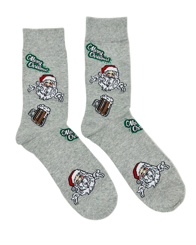 Socken – Weihnachtsmann mit Bier – Lustiges Weihnachtsaccessoire