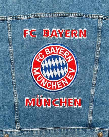 Vintage FC Bayern München Jeansweste | Stylische Fanausrüstung