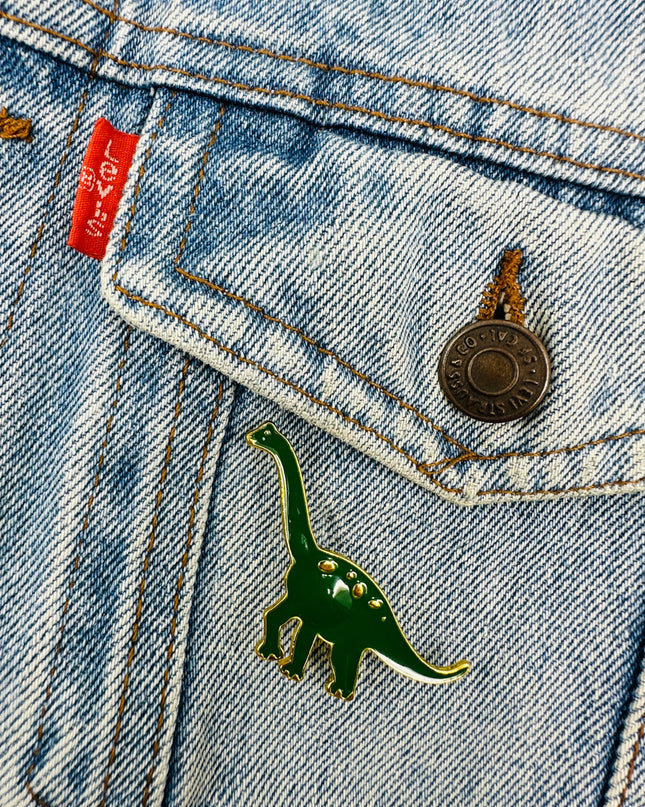 Brosche – Brachiosaurus | Grüne Dinosaurier-Accessoires für Damen