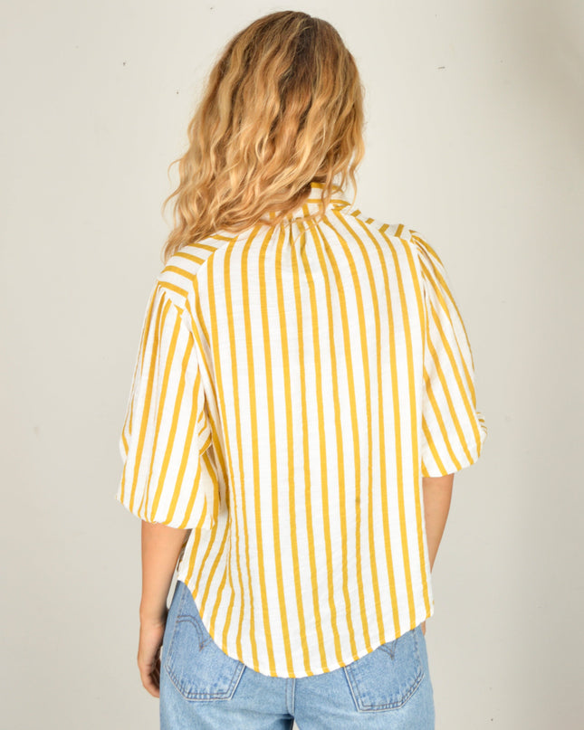 Gestreifte Bluse – Zitrone | Limitierte Kollektion für alle Altersgruppen