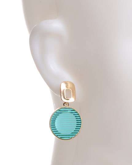 Blue Striped Earrings
