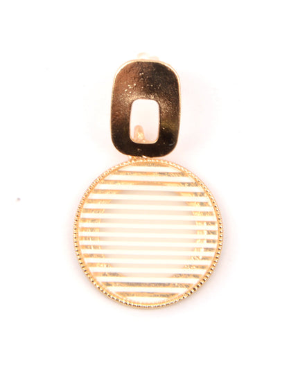 Gestreifte Ohrringe – Beige