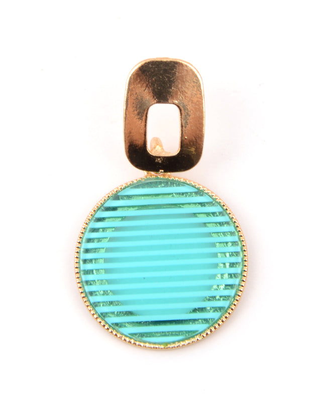 Gestreifte Ohrringe - Blau