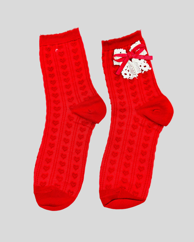 Socken – Niedliches rotes Design III – Festliches Accessoire
