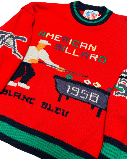 Vintage-Pullover – Amerikanisches Billard | Weihnachtskleidung