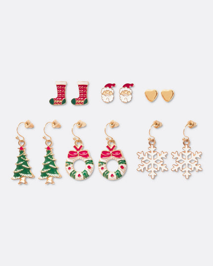 6-Pack Mixed Christmas Earrings for Holiday Cheer