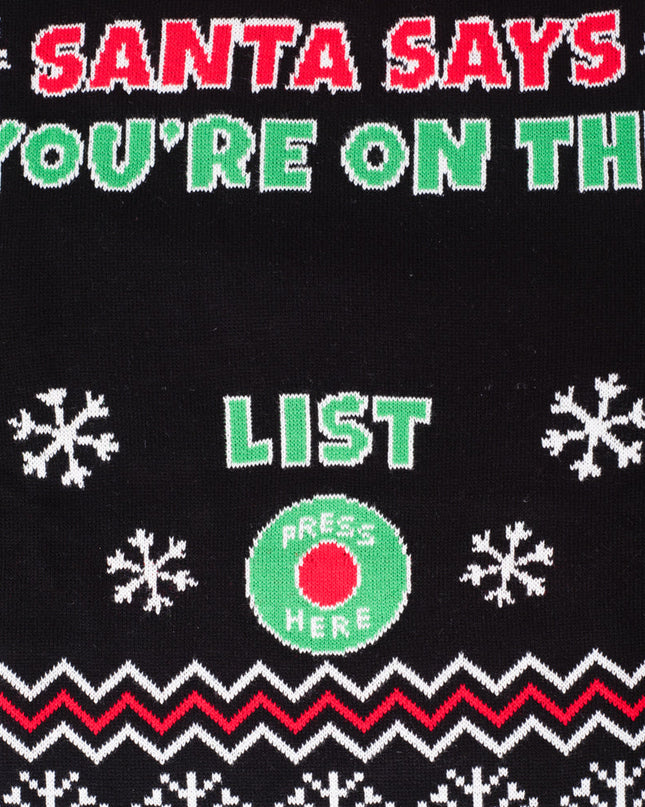 Santa Says Interactive LED Christmas Sweater